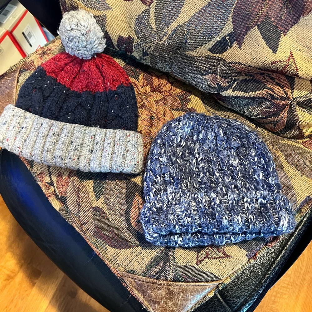 Old navy holiday hat and baby Gap hat